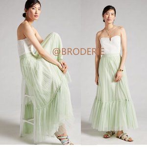 Anthropologie Flounced Tulle Maxi Skirt NWT